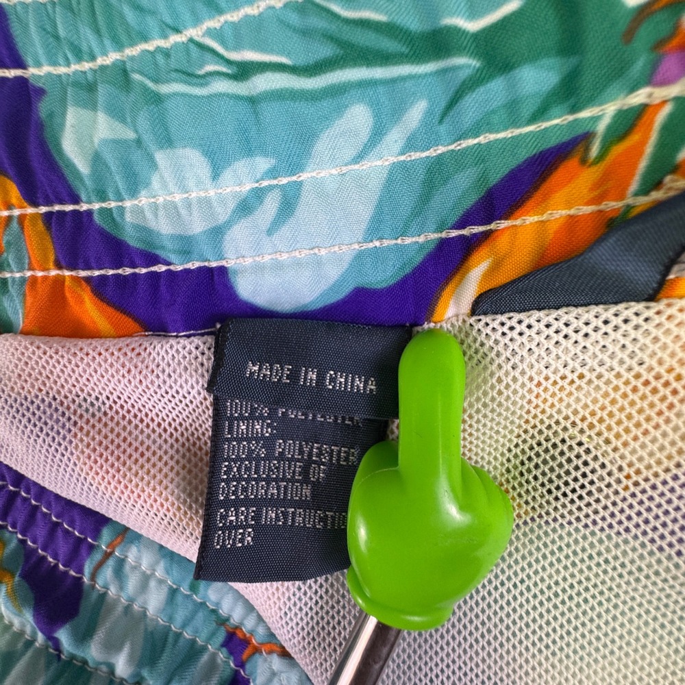 Polo Ralph Lauren Swim Trunks Men's XXL Purple Tropical Floral Hibiscus Shorts - Picture 10 of 11